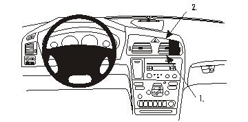 Volvo V70 00-08, Winkelmontage, Hoch