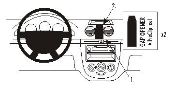 ProClip Montagehalterung Suzuki Reno 05-10, mittig