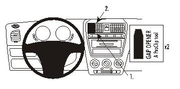 ProClip Montagehalterung Kia Picanto 05-09, mittig
