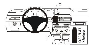 BMW 316-330/E90/E91/E92/E93 05-12, mittig, OEM Nav.