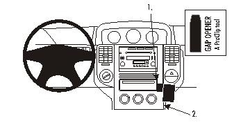 Nissan X-Trail 04-07, angewinkelt, niedrig