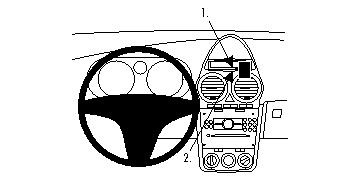 Opel Corsa 07-14, Angled, Hoch