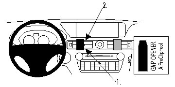 ProClip Montagehalterung Lexus GS Serie 13-15, Zentriert