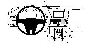 Volvo V40 13-15, zentriert