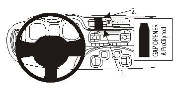 ProClip-Montagehalterung Fiat Panda 13-15, zentriert