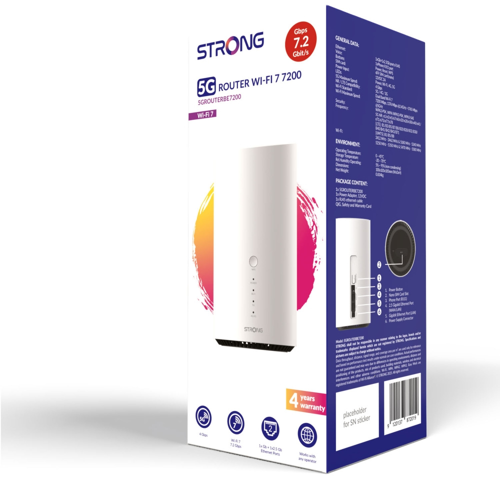 Leistungsstarker 5G+-Router, Wi-Fi 7 BE7200