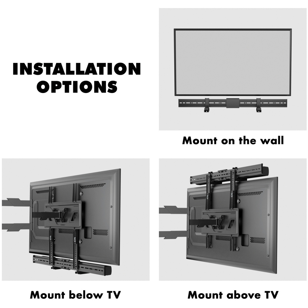LogiLink Universalhalterung für Soundbar, 86-155 mm Tiefe