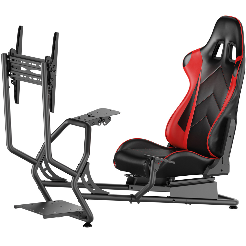 LogiLink Racing Cockpit, Rennsitz mit Monitorhalterung 32-50