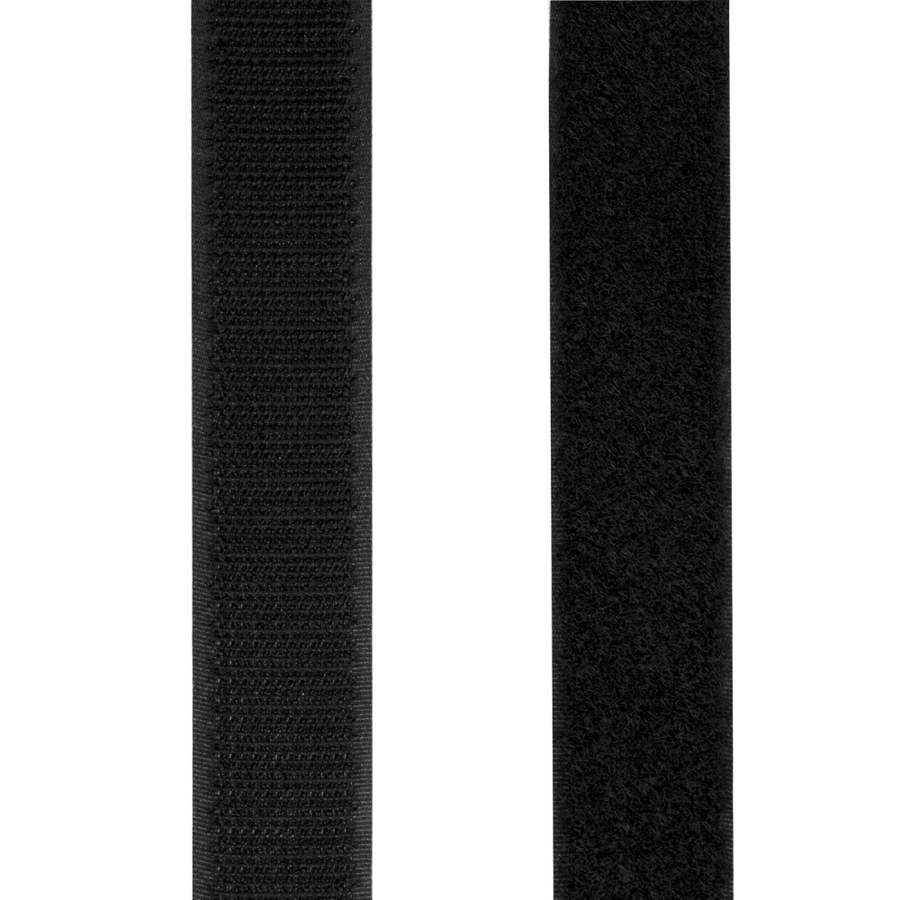 LogiLink Selbstklebendes Klettband 25 mm x 5 m, schwarz