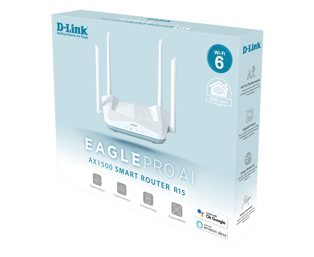 D-Link R15 AX1500, smarter Router