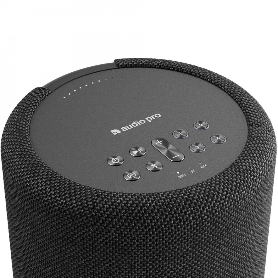 Audio Pro A10 MKII W, kompakter Multiroom-Lautsprecher mit WLAN, schwarz Stück