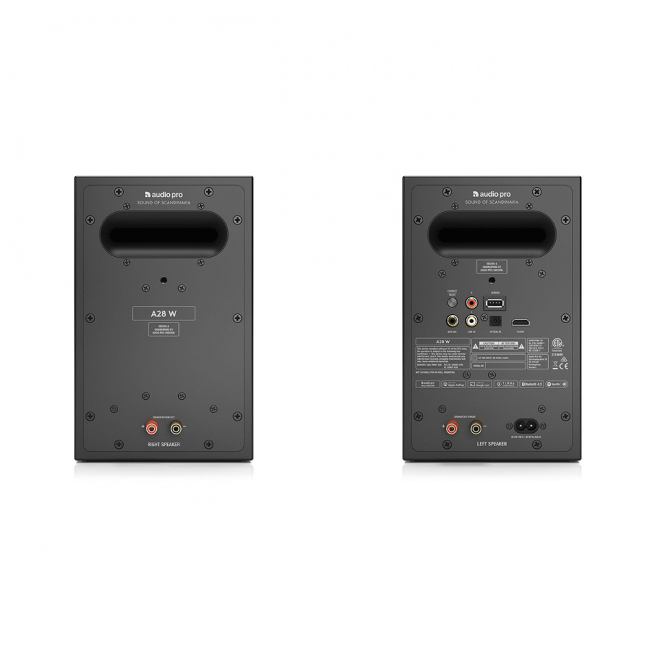 Audio Pro A28 W aktive Standlautsprecher mit Wi-FI, schwarz