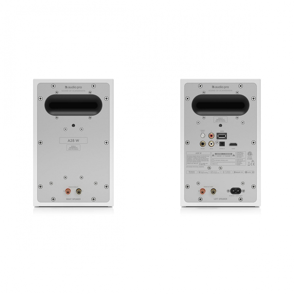 Audio Pro A28 W aktive Standlautsprecher mit Wi-FI, weiß