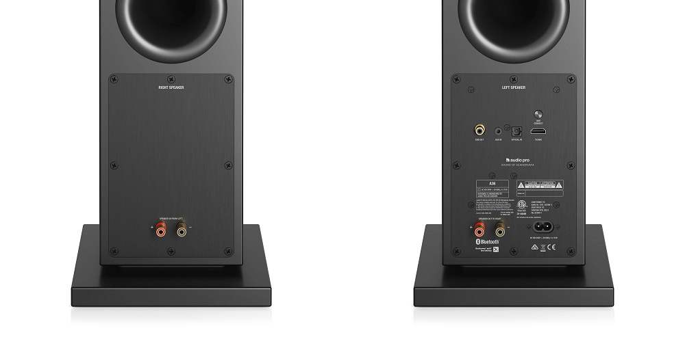 Audio Pro A36 Standlautsprecher mit WLAN & Bluetooth, schwarzes Paar