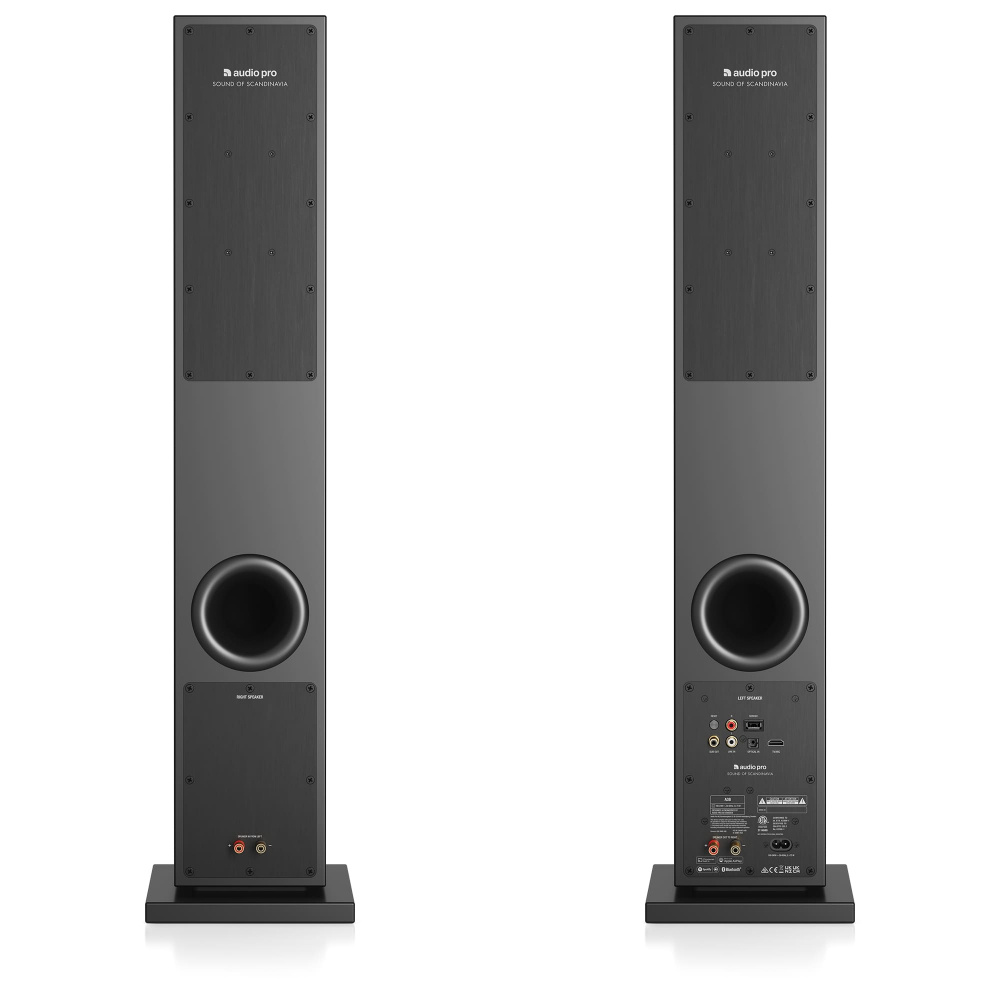 Audio Pro A38 aktive Standlautsprecher mit WLAN, schwarzes Paar