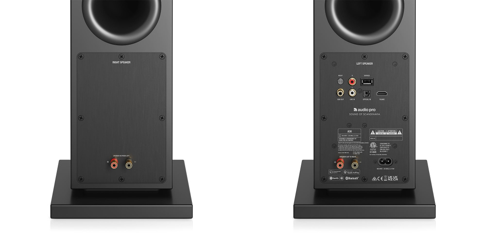 Audio Pro A38 aktive Standlautsprecher mit WLAN, schwarzes Paar