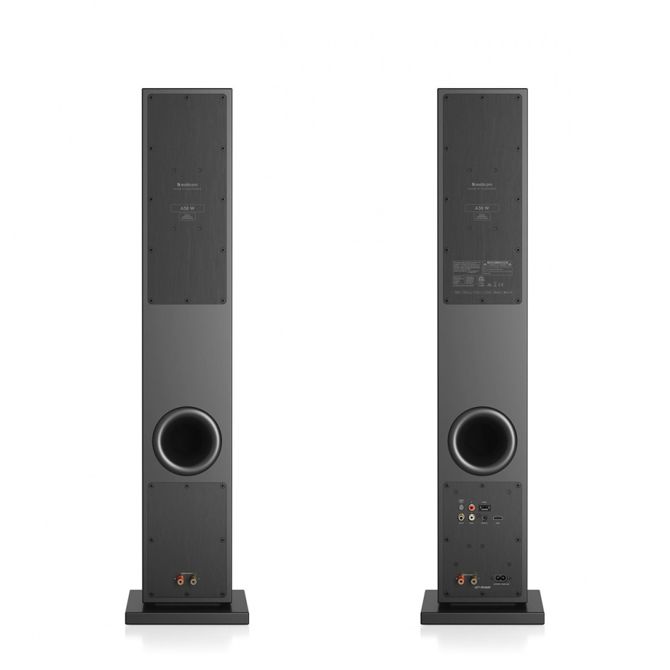 Audio Pro A38 W aktive Standlautsprecher mit Wi-Fi, schwarz