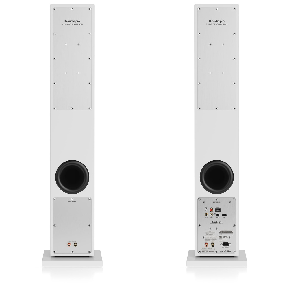 Audio Pro A38 aktive Standlautsprecher mit WLAN, weißes Paar