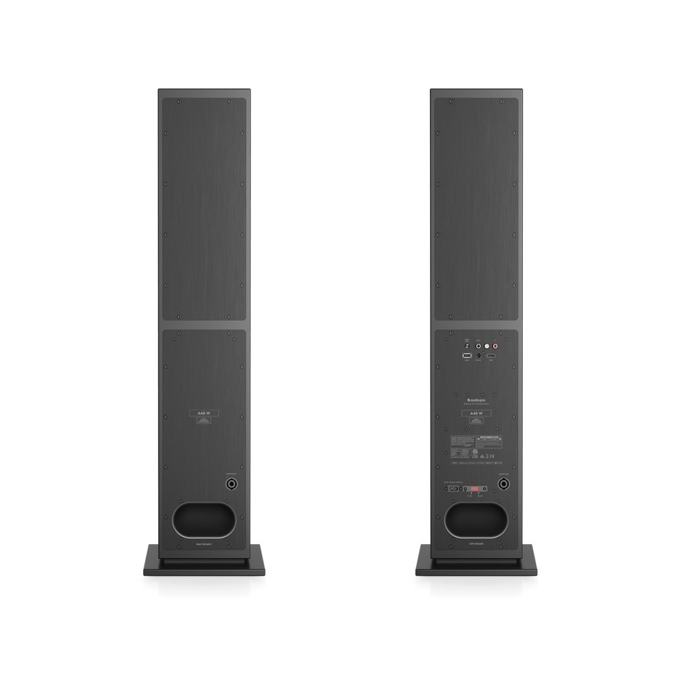 Audio Pro A48 W aktive Lautsprecher mit HDMI, schwarzes Paar