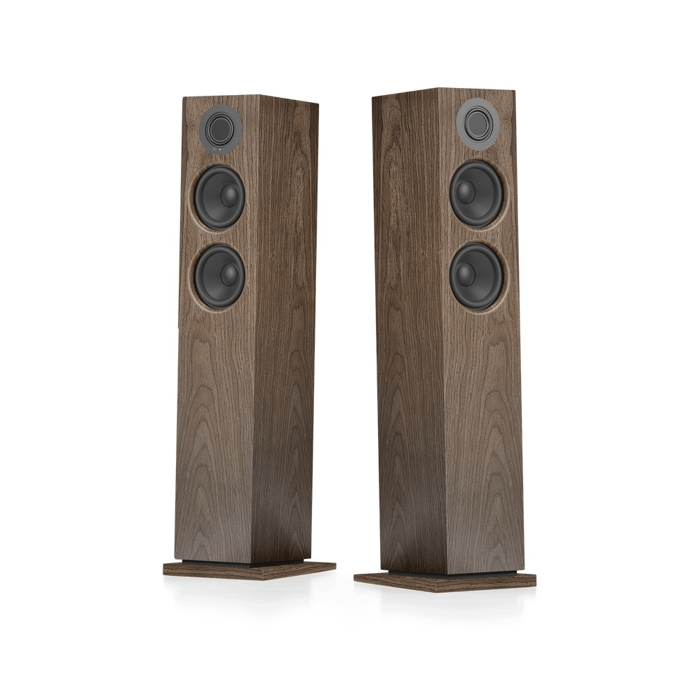 Audio Pro A48 W aktive Lautsprecher mit HDMI, Nussbaum Paar