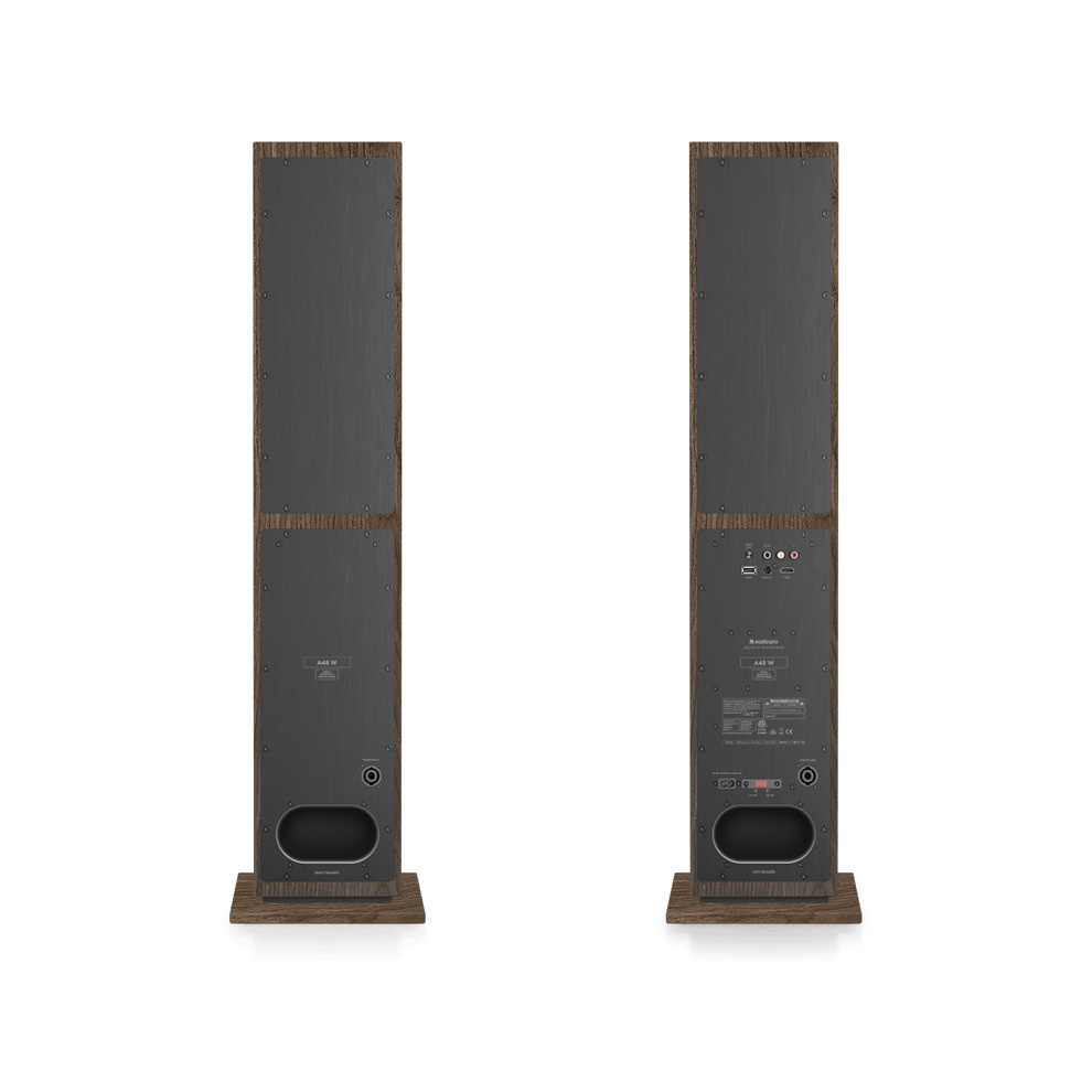 Audio Pro A48 W aktive Lautsprecher mit HDMI, Nussbaum Paar