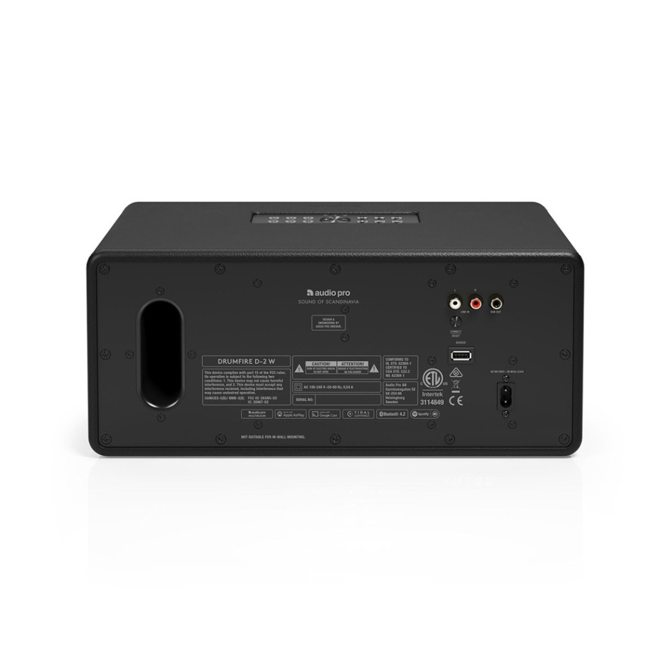 Audio Pro Drumfire D-2 W Lautsprecher mit Chromecast & AirPlay 2, schwarz