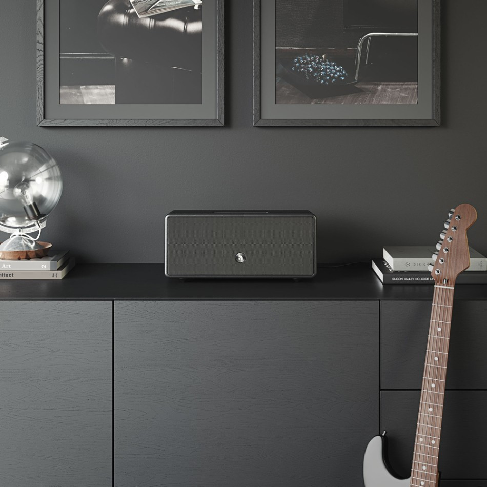Audio Pro Drumfire D-2 W Lautsprecher mit Chromecast & AirPlay 2, schwarz