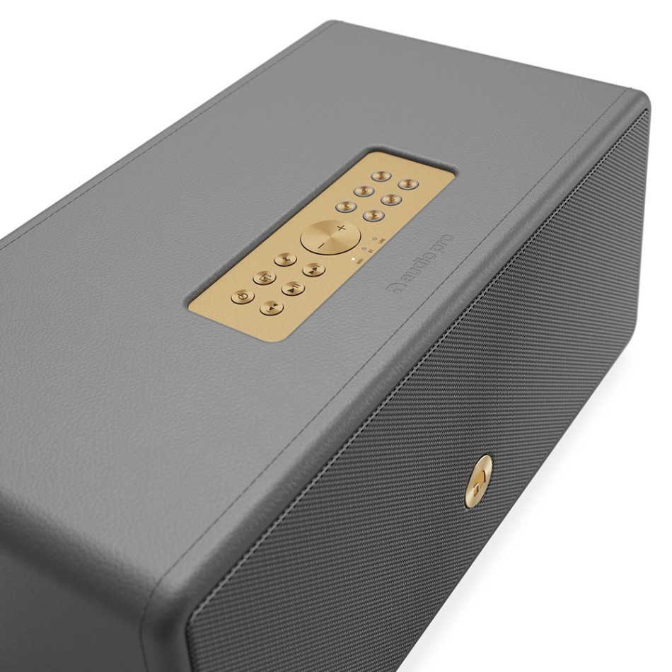 Audio Pro Drumfire D-2 W Lautsprecher mit Chromecast & AirPlay 2, grau