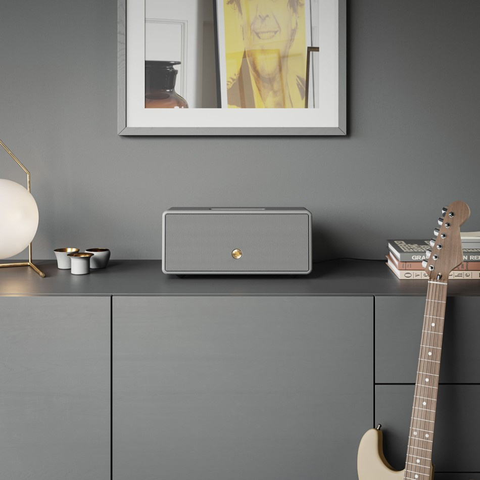 Audio Pro Drumfire D-2 W Lautsprecher mit Chromecast & AirPlay 2, grau
