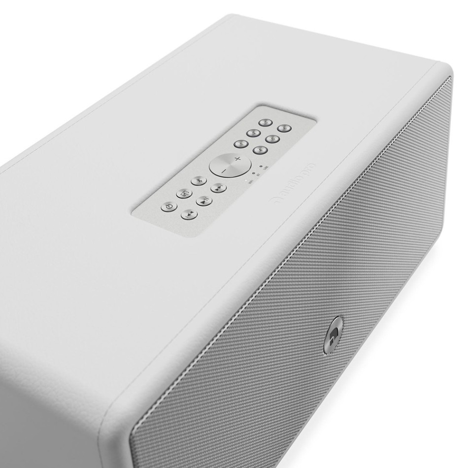 Audio Pro Drumfire D-2 W Lautsprecher mit Chromecast & AirPlay 2, weiß