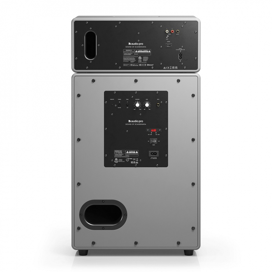 Audio Pro Drumfire II WLAN-Lautsprecher mit Google Cast & AirPlay 2, grau