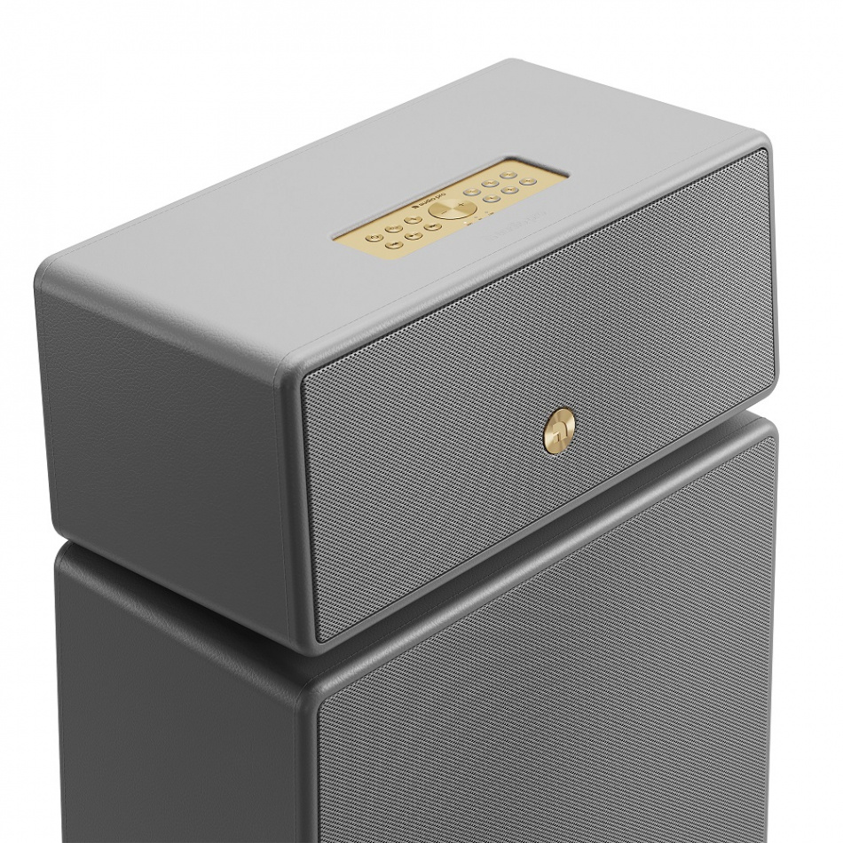 Audio Pro Drumfire II WLAN-Lautsprecher mit Google Cast & AirPlay 2, grau
