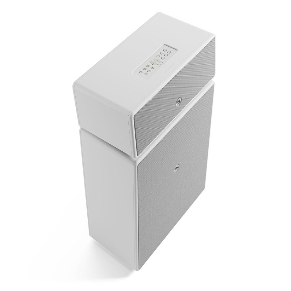 Audio Pro Drumfire II W Wi-Fi-Lautsprecher mit Google Cast & AirPlay 2, weiß