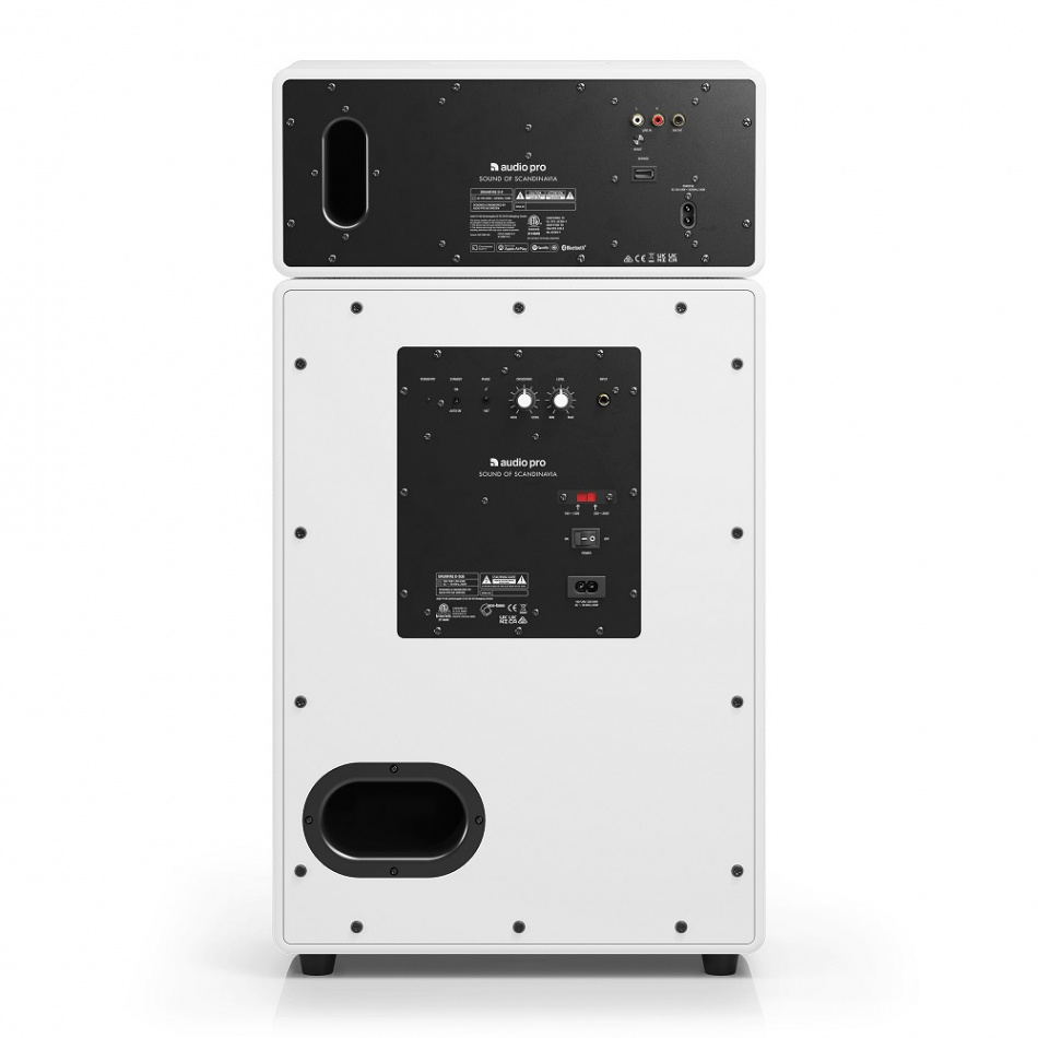 Audio Pro Drumfire II WLAN-Lautsprecher mit Google Cast & AirPlay 2, weiß