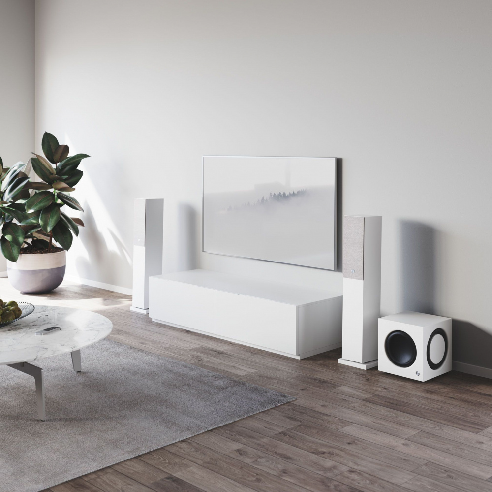 Audio Pro SW10, aktiver Subwoofer weiß