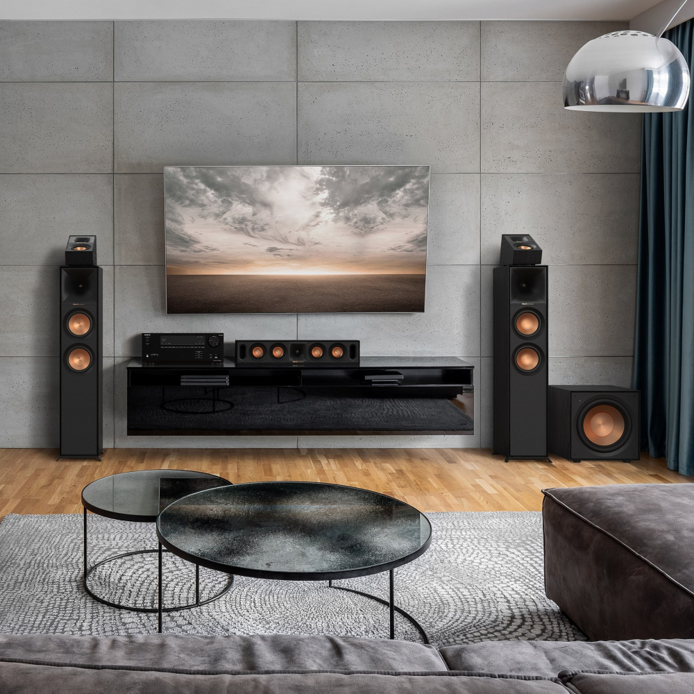 Klipsch R-600F Standlautsprecher, schwarzes Paar