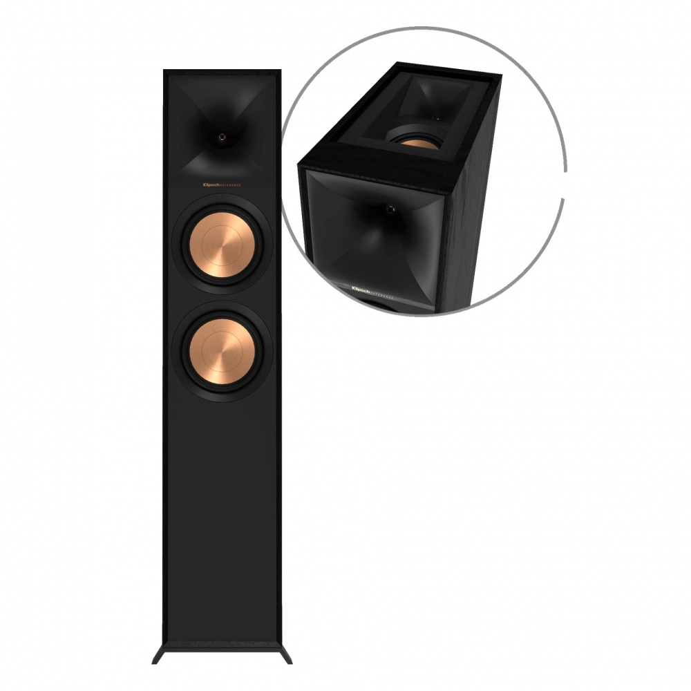 Klipsch R-605FA Standlautsprecher mit Dolby Atmos, schwarzes Paar