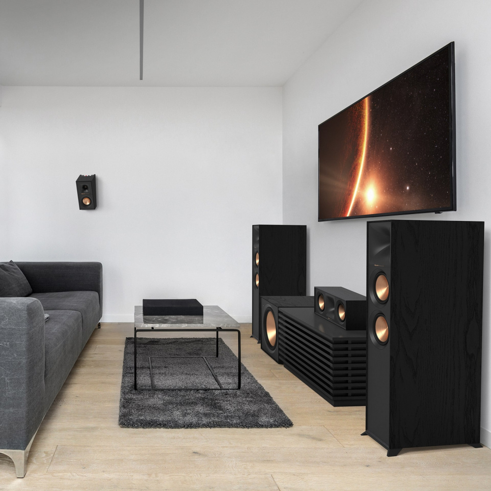 Klipsch R-605FA Standlautsprecher mit Dolby Atmos, schwarzes Paar