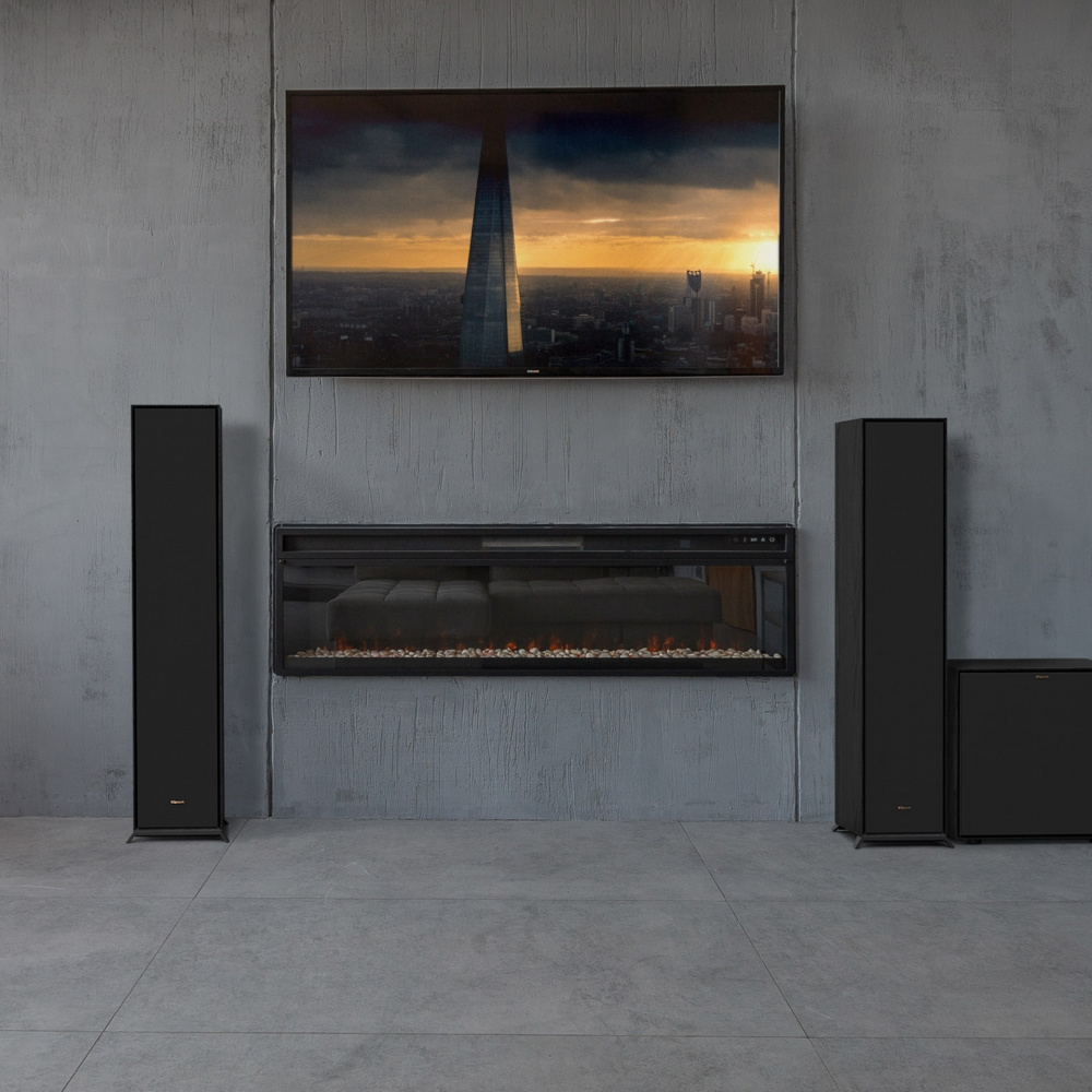 Klipsch R-605FA Standlautsprecher mit Dolby Atmos, schwarzes Paar