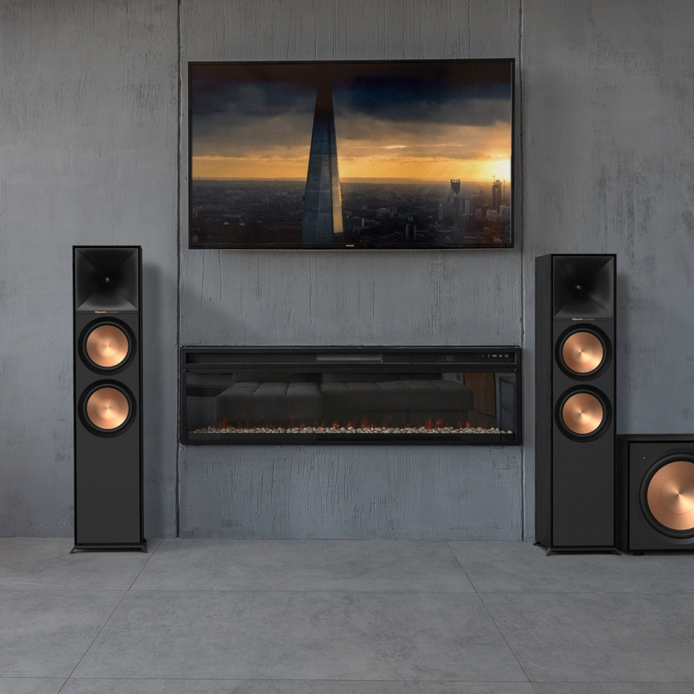 Klipsch R-800F Standlautsprecher, schwarzes Paar