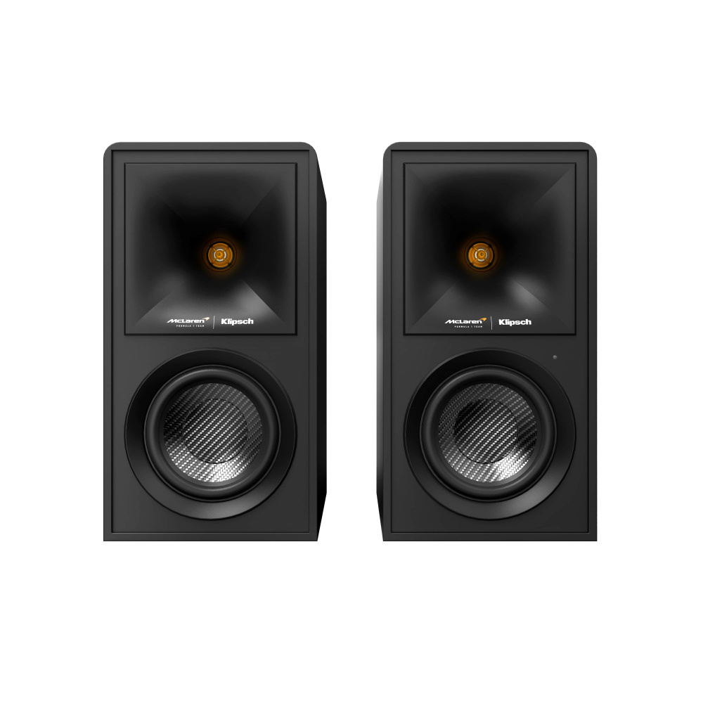 Klipsch The Fives McLaren Edition aktive Lautsprecher mit HDMI, Schwarz