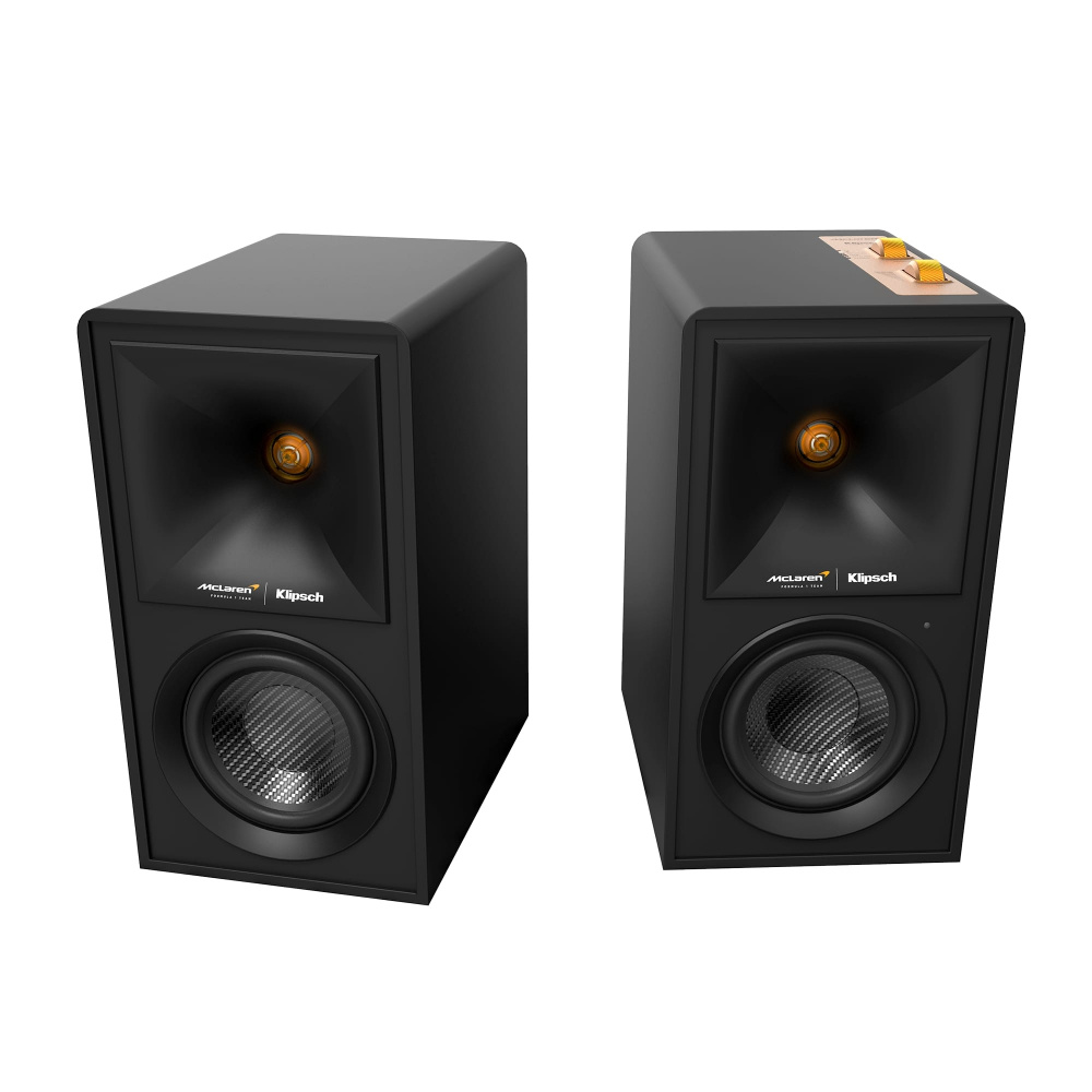 Klipsch The Fives McLaren Edition aktive Lautsprecher mit HDMI, Schwarz