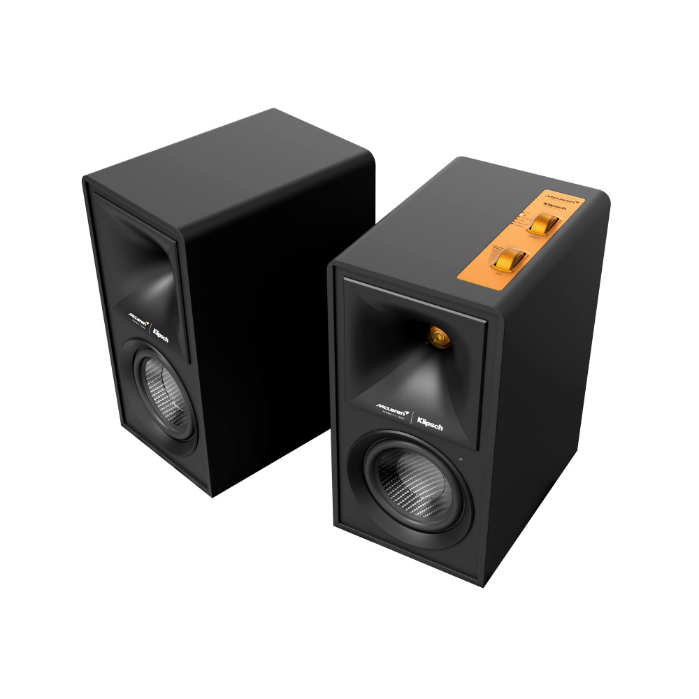 Klipsch The Fives McLaren Edition aktive Lautsprecher mit HDMI, Schwarz