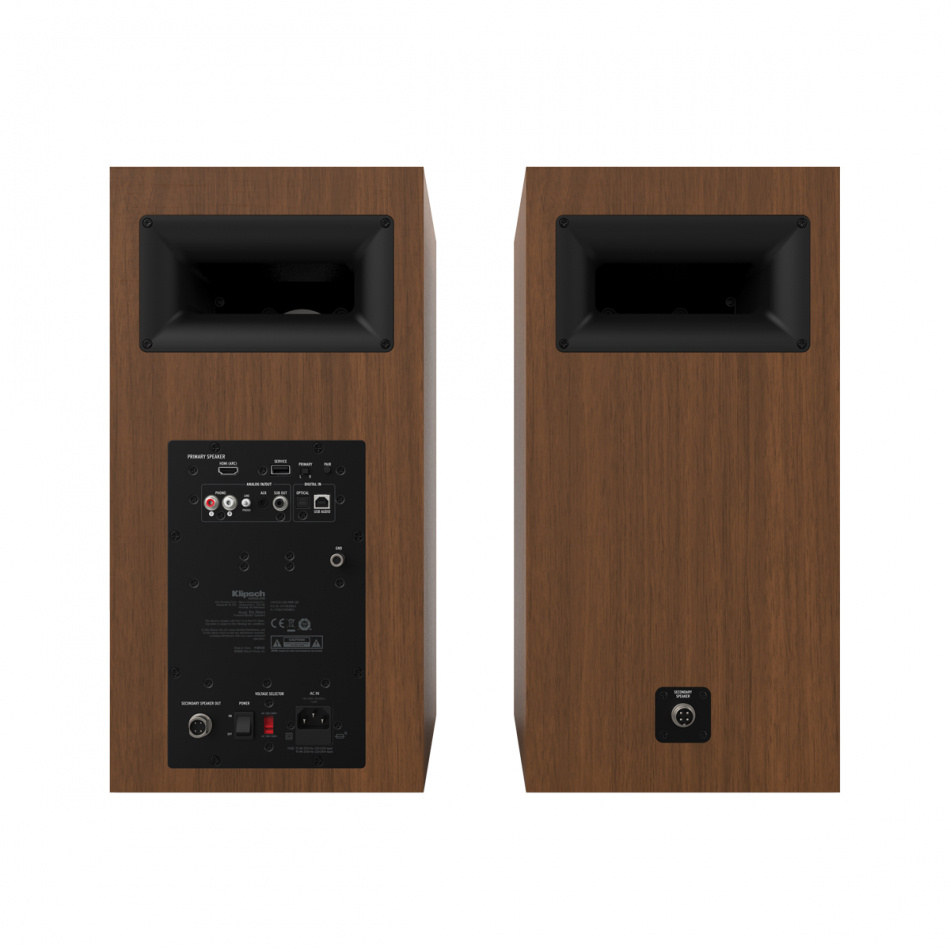 Klipsch The Nines, aktive Regallautsprecher, Walnuss