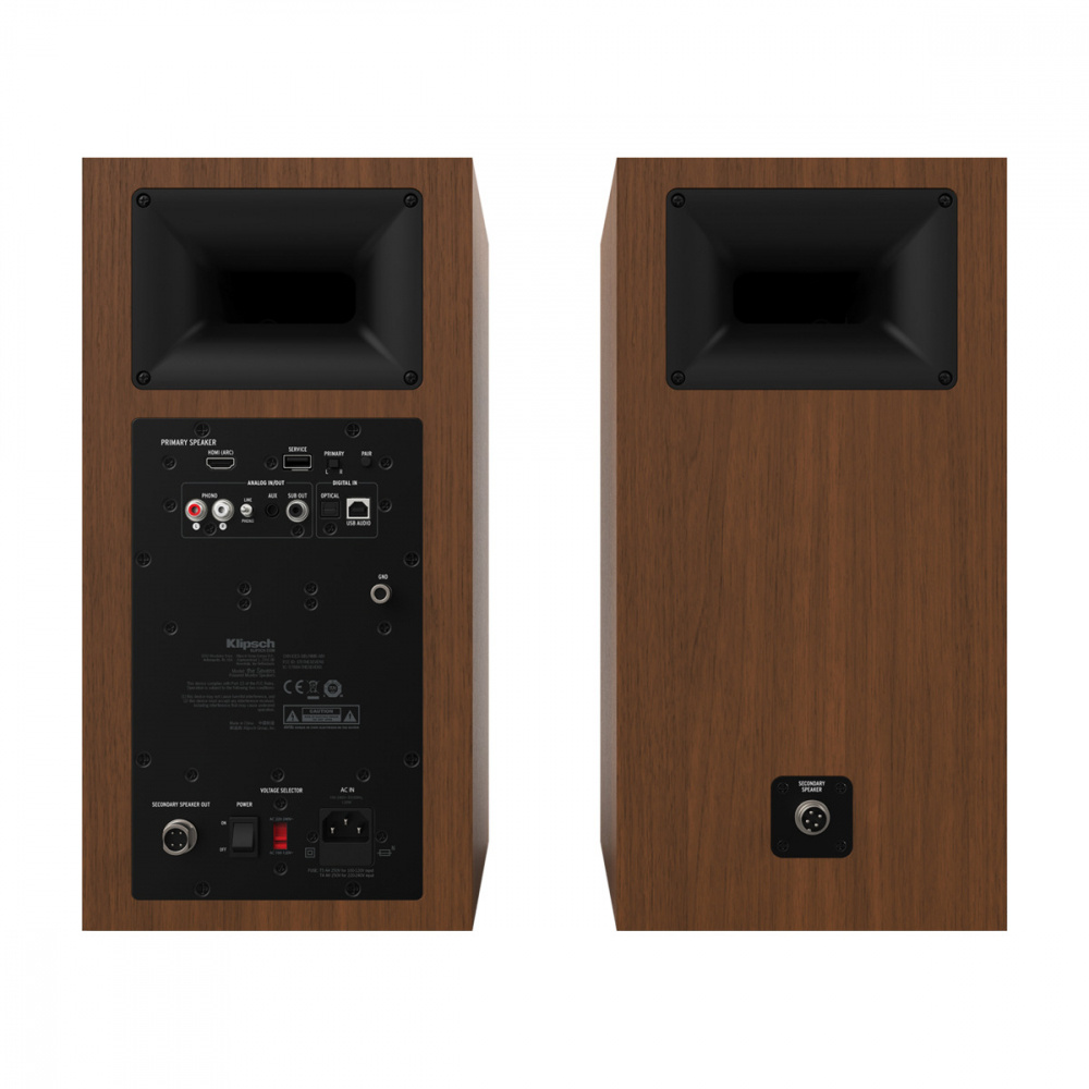 Klipsch The Sevens, aktive Regallautsprecher, Walnuss