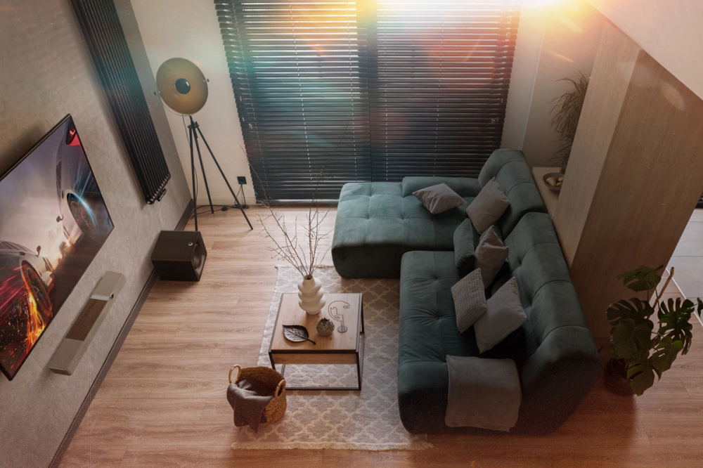 Klipsch Flexus Core 100W Soundbar mit virtuellem Dolby Atmos, Walnuss