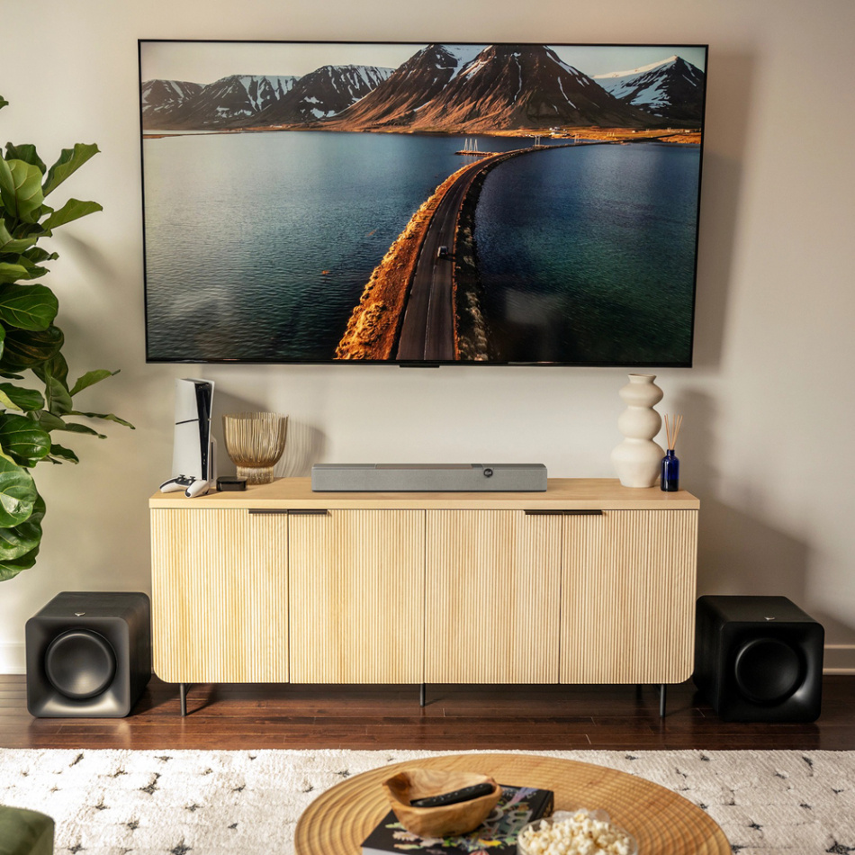 Klipsch Flexus Core 100W Soundbar mit virtuellem Dolby Atmos, Walnuss