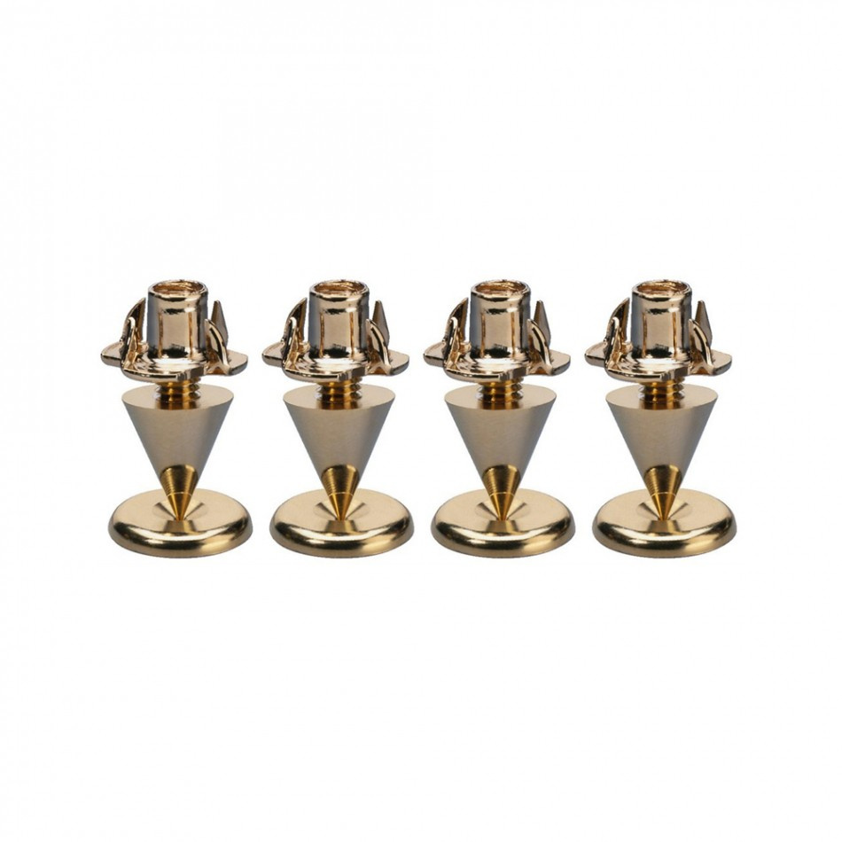 Monacor SPS10-Gold Lautsprecher-Spikes aus Metall, 4er-Pack