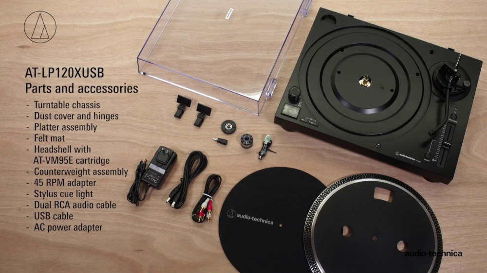 Audio Technica AT-LP120XUSB Plattenspieler, silber