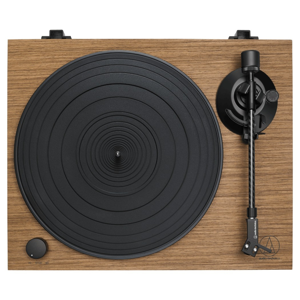 Audio-Technica AT-LPW40WN Plattenspieler mit AT-VM95E-Tonabnehmer, Walnuss